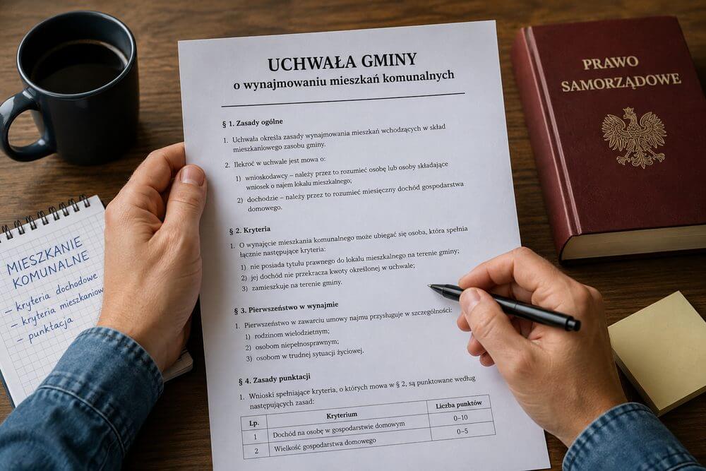 Uchwała gminy o wynajmowaniu mieszkań komunalnych – jak ją czytać i stosować?